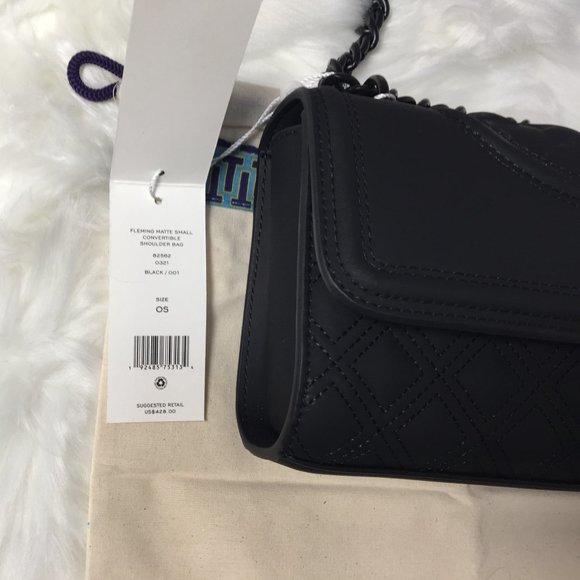 Tory Burch Fleming Matte Small Convertible Shoulder Bag New - Picture 9 of 10